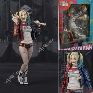 โมเดลฟิกเกอร์ Suicide Squad Harley Quinn SHF Articulado Change Face ของเล่นสําหรับเด็ก