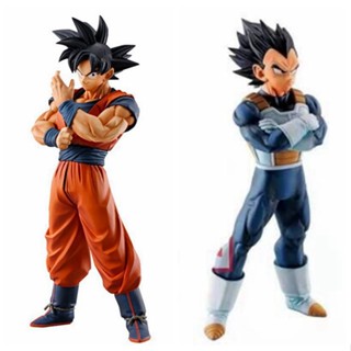 โมเดลฟิกเกอร์ Dragon Ball Strong Fetters the Memories Black Hair Sun Goku Sun Gohan Vegeta สูงประมาณ 24 ซม.