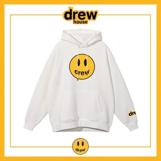 เสื้อแจ็กเก็ตกันหนาว มีฮู้ด ผ้าฟลีซ ทรงหลวม ลาย Drew House smiley tide Justin Bieber สไตล์ยุโรป และสหรัฐอเมริกา ไฮสตรีท สําหรับคู่รัก