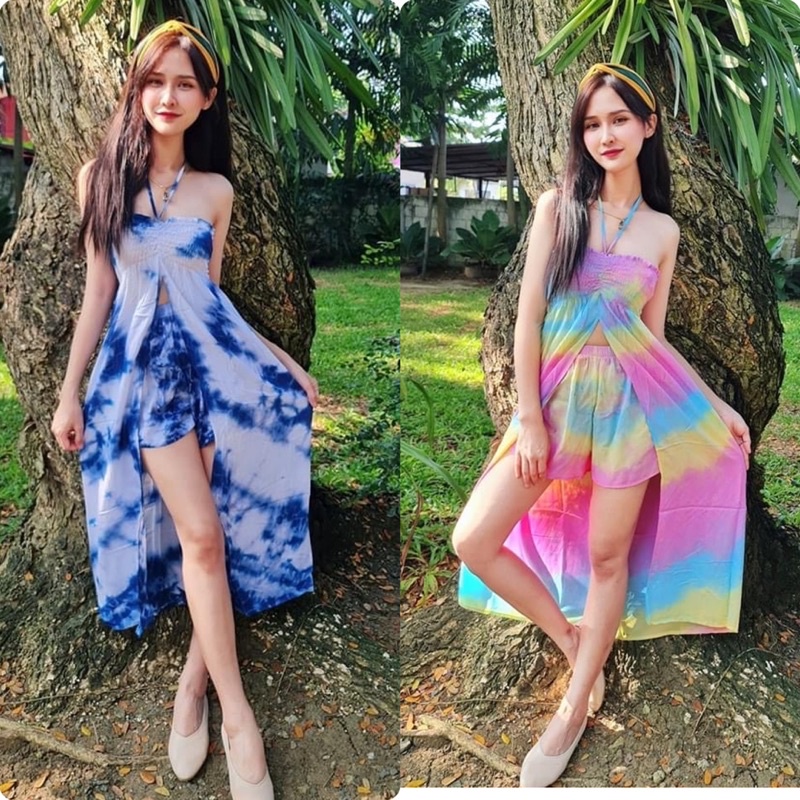 มัดย้อมเซทสองชิ้นสวยดูดีดีไซน์ใหม่