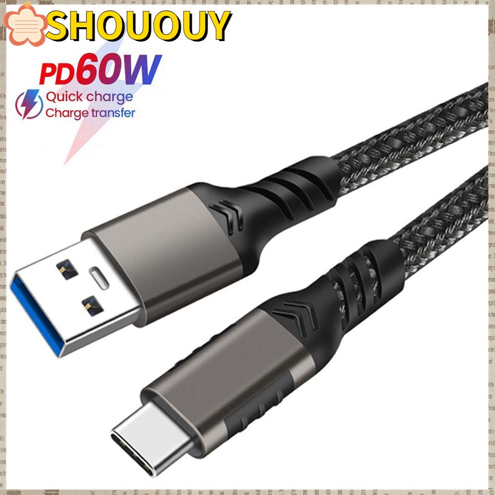 SHOUHOU สายเคเบิลฮาร์ดดิสก์ Type-C 10Gbps Gen2 USB C QC 3.0 ชาร์จเร็ว