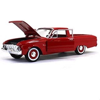 โมเดลรถคลาสสิค  MOTOR-MAX NO.73200AC American Classics 1960 Ford Ranchero Red  สเกล 1:24  จำลองเหมือนจริง ผลิตจากโลหะผสม