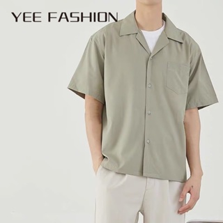 YEE Fashion  เสื้อยืด เสื้อ ผู้ชาย เสื้อเชิ้ตแขนยาวลําลอง ทรงหลวม ขนาดใหญ่  ระบายอากาศได้ดี แฟชั่นฤดูร้อน สําหรับผู้ชาย ทันสมัย Unique ทันสมัย fashion YEE22112504 37Z230910