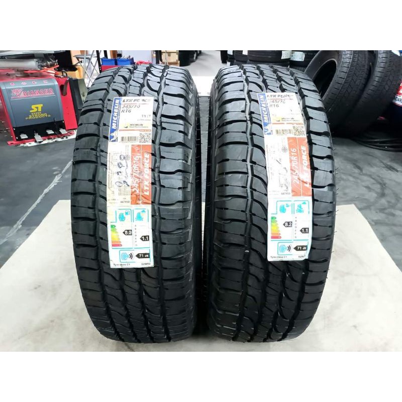 **มี 2 เส้นค่ะ** ยางใหม่ค้างปี 245/70R16 Michelin LTX Force ผลิตปี 2020 พร้อมจุ๊บลมแปซิฟิก 2 ตัว จัด