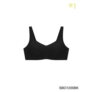 Sabina เสื้อชั้นใน Invisible Wire (ไม่มีโครง) รุ่น Function Bra รหัส SBO1200 สีดำ