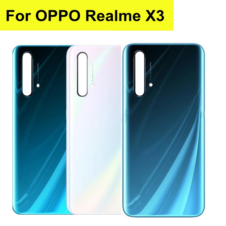 6.6" สําหรับRealme X3 ฝาหลังด้านหลังสําหรับRealme X3 แบตเตอรี่สําหรับOPPO Realme X3 Superzoomกลับแบตเตอรี่กรณี