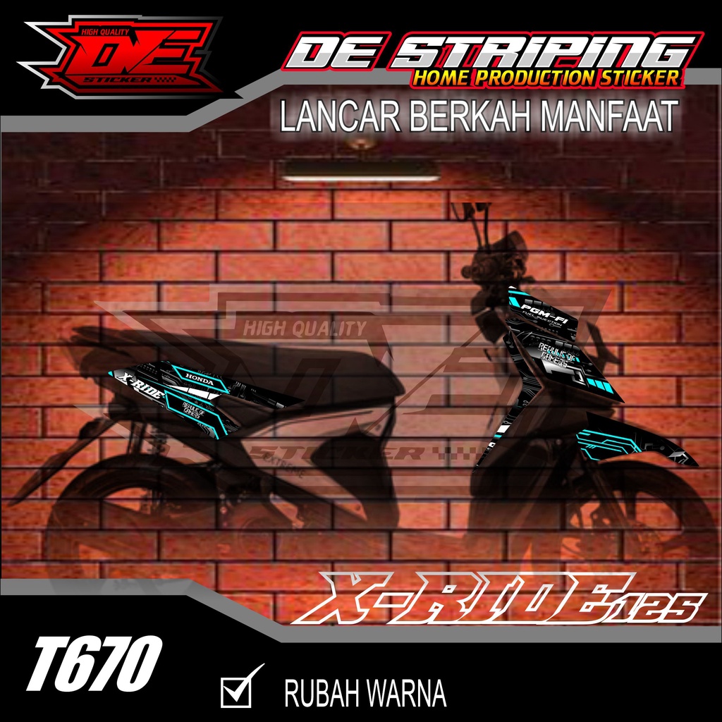 X Ride 125cc Semifull Cool สติ๊กเกอร์ติดมอเตอร์ไซค์ Striping ROG T670 Motif