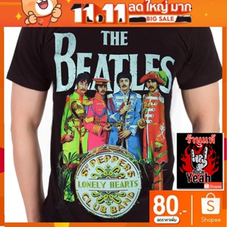 เสื้อวง The Beatles เสื้อลาย เดอะบีเทิลส์ เสื้อยืดผู้ชาย Rock เสื้อวินเทจ RCM1765