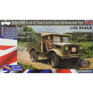 GECKO 35GM0025 BEDFORD MWD 15-CWT 4X2 GENERAL SERVICE (OPEN CAB/AEROSCREEN) TRUCK [1/35]