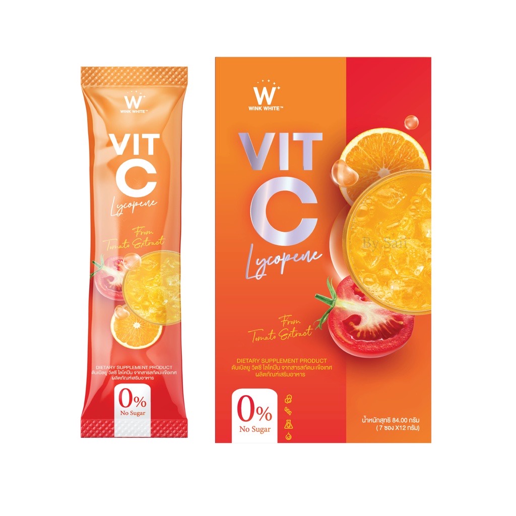 ￼วิงค์ไวท์ วิตซีชาล็อต แบบชง WINK WHITE Vit-C lycopene วิงค์ไวท์ วิตามินซี ไลโคปีน