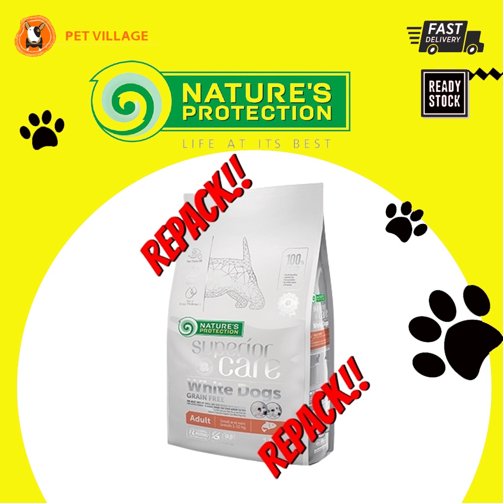(REPACK)NATURES PROTECTION Superior Care White Dog Grain Free Salmon 1.5กก.