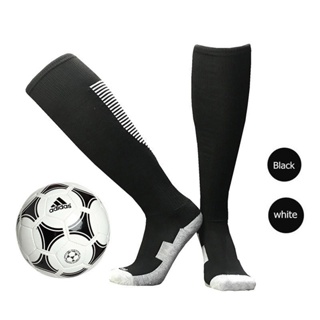 ถุงเท้าฟุตบอล ถุงเท้ากีฬา รุ่นยาว กันลื่น ผ้าเกรดดีพรีเมี่ยมถุงเท้ายาว ใต้เข่า 1คู่ 2คู่ มี 2 สี ขาว ดำ Toreudo