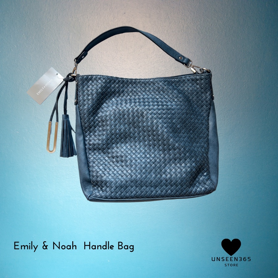 Emily & Noah Shopper Handle Bag - Brown กระเป๋าถือแบรนด์ดังจากต่างประเทศ Emily & Noah  สีกรมอมเทา #0