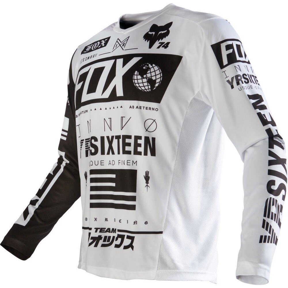 FOX ผู้ชายดาวน์ฮิลล์ย์แขนยาวจักรยานเสือภูเขาเสื้อจักรยาน DH Motocross T-shirt เสื้อผ้าแข่ง 2024
