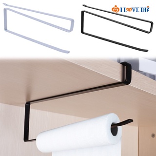 Creative Simple Geometry Iron Roll Paper Hanging Shelf/ Cabinet Mounted Space Saving Towel Bracket/ Home Kitchen Tissue Dishcloth Storage Holder