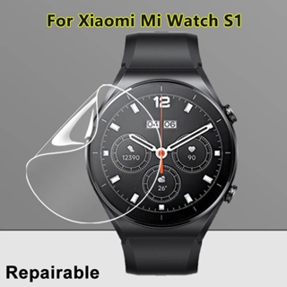 ฟิล์มไฮโดรเจล TPU นิ่ม ใส กันรอยหน้าจอ เต็มจอ 1.43 นิ้ว สําหรับ Xiaomi Mi Watch S1 2 3 5 10 ชิ้น