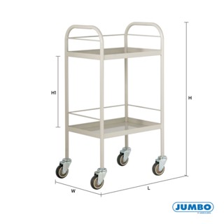 Jenstore Jumbo รถเข็นสำนักงาน รถเข็นอเนกประสงค์ รถเข็นห้องสมุด รุ่น FD2-S403