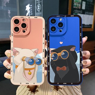 เคสโทรศัพท์มือถือ ขอบสี่เหลี่ยม ป้องกันเต็มเลนส์ ลายแมว สําหรับ VIVO Y15A Y15S T1 5G T1X Y02S Y21S Y21A Y21S Y33S Y12S Y11S Y12A Y01 Y1S Y20s Y20A