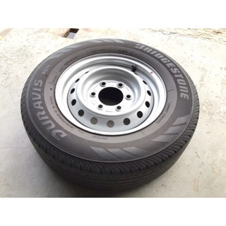 215/70R15 บริดโตน Bridgestone R611 เปอร์เซนต์คัดสวย พร้อมกะทะป้ายแดง 15x6" 6 รูเพลาเดิม ISUZU NISSAN FORD เข้าไร่เข้าสวน