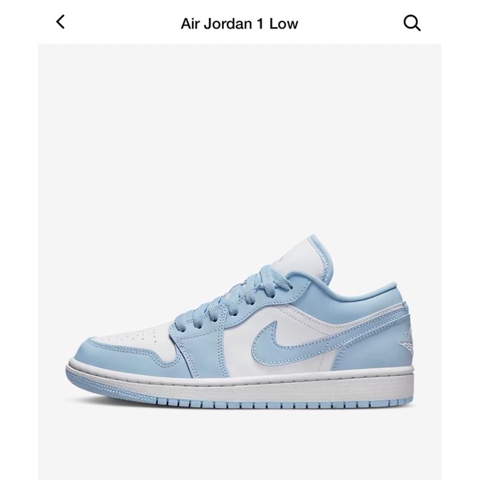 限定 クーポン10% 23.5cm GS AirJordan1 Low White/SteelBlue