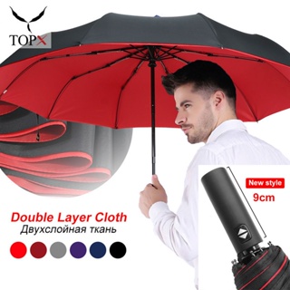 Windproof Double Layer Men Umbrella Large Folding Fully Automatic Rain Women 10K Strong Luxury Business Umbrellas Male P