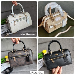 กระเป๋าสะพายใบจิ๋ว COACH MINI ROWAN CROSSBODY IN SIGNATURE CANVAS (COACH 2300 9947 9950) 005