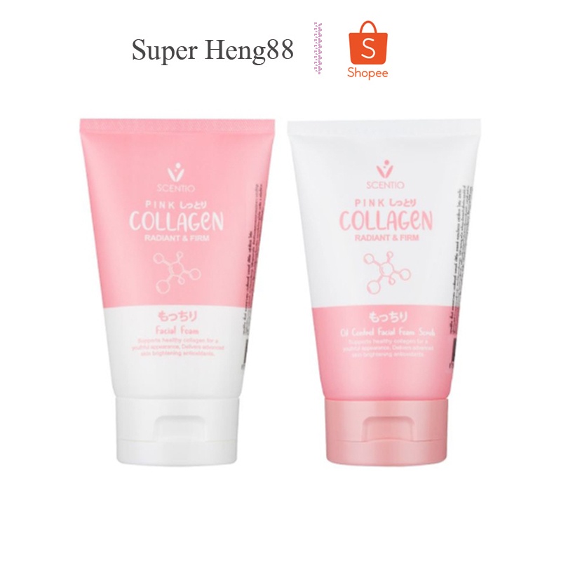 เซนทิโอ พิงค์ คอลลาเจน เรเดียนท์ แอนด์ เฟิร์ม เฟเชียล โฟม BEAUTY BUFFET SCENTIO PINK COLLAGEN RADIAN