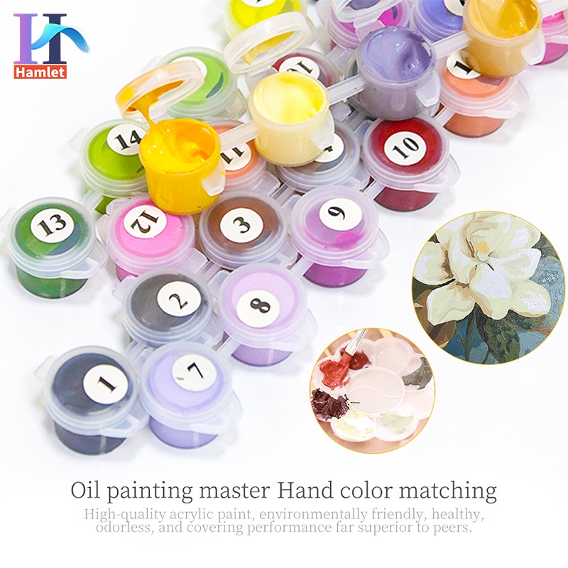 Hamlet【40*50 ซม.】ระบายสีตามตัวเลข ภาพวาดคริสต์มาส frameless วาดด้วยมือ DIY สีตามหมายเลข บ้าน ศิลปะ การตกแต่งผนัง ผู้ใหญ่ การบีบอัด การผ่อนคลาย ของขวัญที่ไม่ซ้ำ สีอะครีลิค - รูปที่ 3