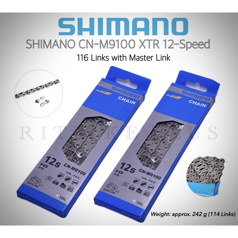 โซ่จักรยาน SHIMANO XTR 12speed HG MTB Chain CN-M9100
