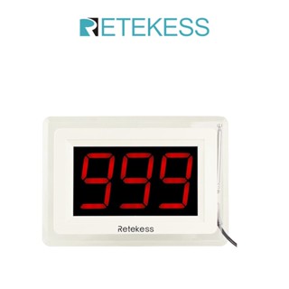 Retekess T114 เครื่องรับสายแบบไร้สายโทรระบบเพจเจอร์สำหรับร้านอาหารคาเฟ่บริกรเสียงรายงานเพจเจอร์ฝ่ายบริการลูกค้า