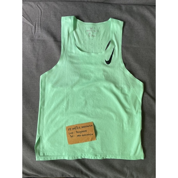 เสื้อวิ่ง Nike AEROSWIFT size M สีเขียวมิ้น