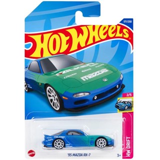 [พร้อมส่ง] รถเหล็ก HOTWHEELS ของแท้ 95 Mazda RX-7 (Falken Blue)(HW2022_#177)