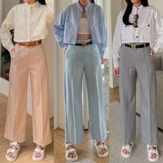 Iris Pant กางเกงขากระบอก 8 ส่วนผ้าชิโนริลายสกอตเล็ก👖🧵