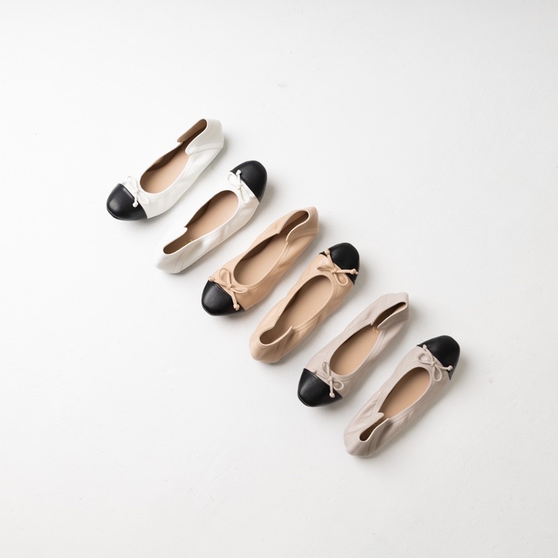 Peucha Hideko two tone – soft flat shoes รองเท้าคัทชูนุ่ม ราคา ถูกที่สุด ดีลบีเคเค แกลเลอรีภาพที่ 6