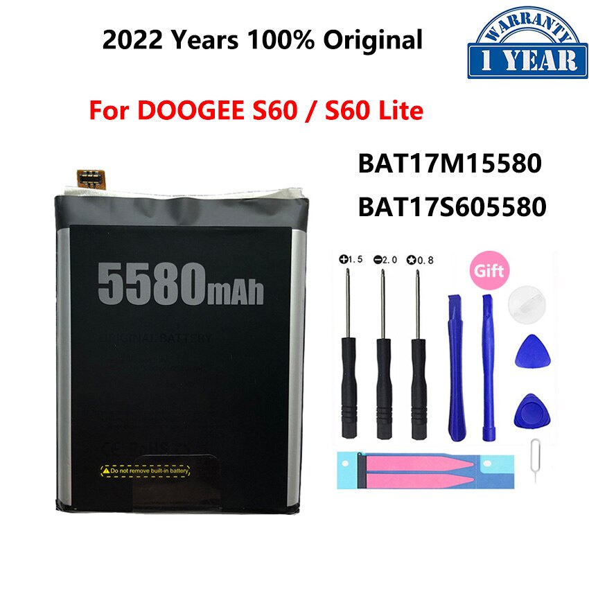 หน้าแรก DOOGEE S60 BAT17M15580 BAT17S605580 Replacement 5580mAh Parts backup แบตเตอรี่ for DOOGEE S60 Lite Phone