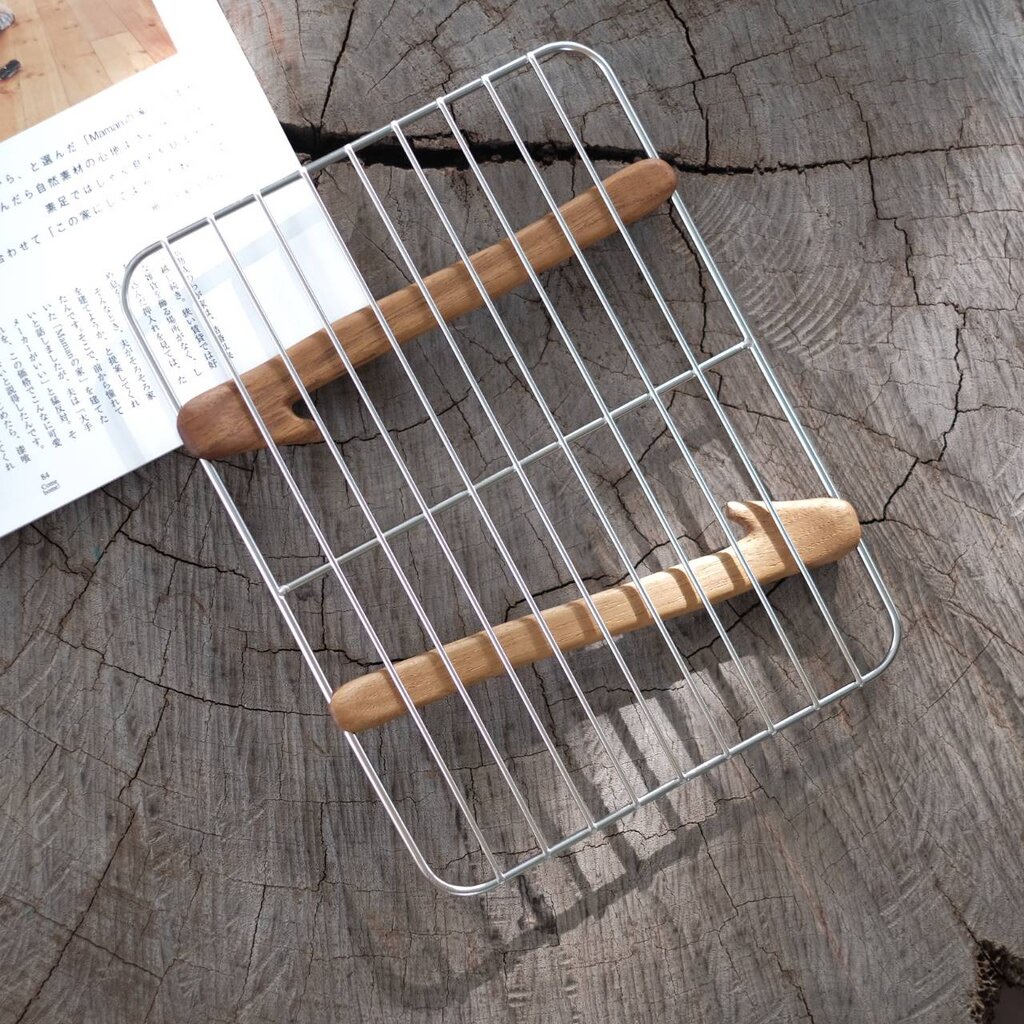 Omocha - Enamel tray serving rack : ตะแกรงรองน้ำมัน สำหรับถาดอีนาเมล Size M