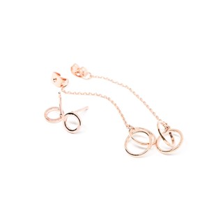 Fyne Fories Lori Earrings - Rose Gold ♡ ต่างหูห่วงไขว้กัน แบบมินิมอลสีโรสโกลด์ ♡ fynefories