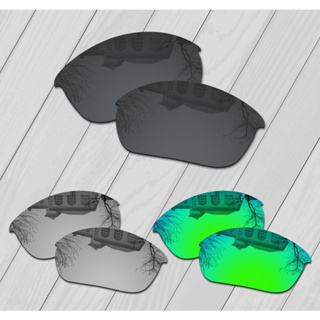 E.o.s 3 คู่ สีดํา &amp;amp; สีเงิน &amp;amp; เลนส์โพลาไรซ์ สีเขียวมรกต แบบเปลี่ยน สําหรับแว่นตากันแดด Oakley Half Jacket 2.0 OO9144