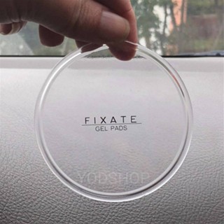 แผ่นเจล ยึด ติด สีใส Fixate Gel Pad 8x8 ซม. กันลื่น ติดมือถือ ติดฝาผนัง ติดโทรศัพท์ ติดในรถ แผ่นเจลอเนกประสงค์ ส่ง kerry