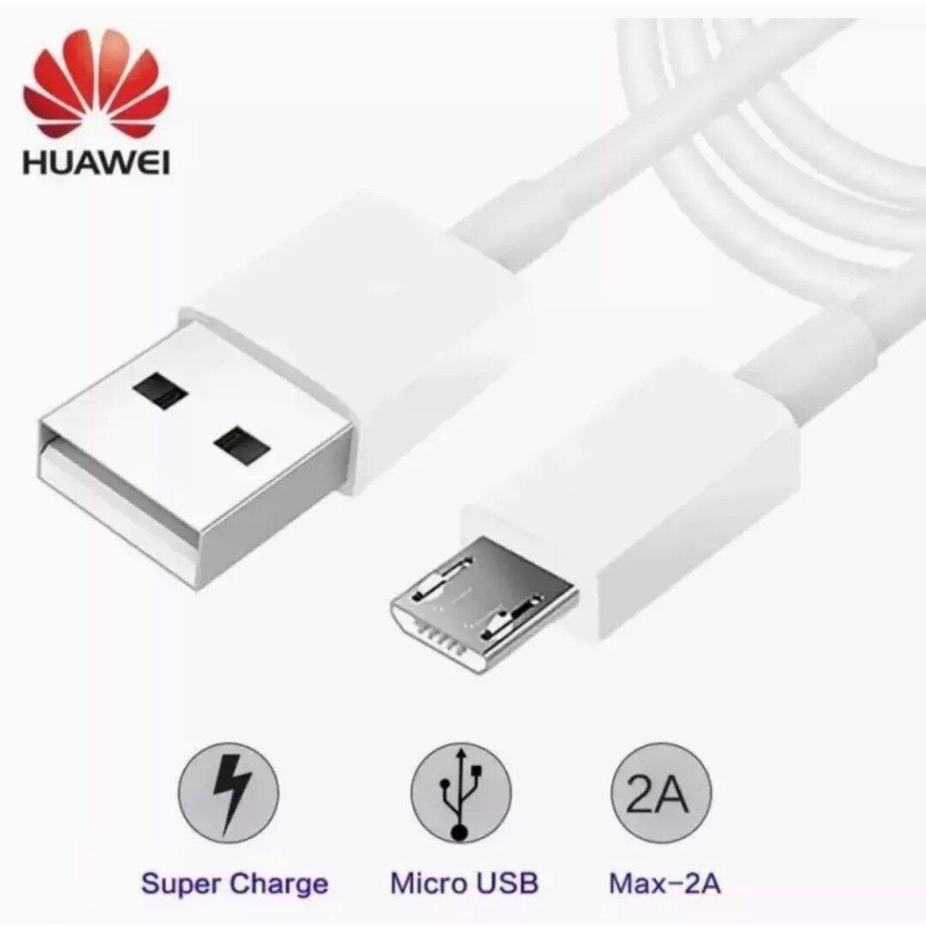 ชุดชาร์จ Huawei หัวเหว่ย ของแท้ สายชาร์จ+หัวชาร์จ5V/2A Micro USB Fast Charger รองรับ Y3,Y5,Y6,Y7,Y7Pro,Y9,Nova2i,3i,