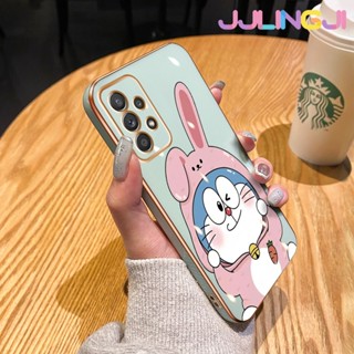 เคสโทรศัพท์มือถือ ป้องกันเลนส์กล้อง กันกระแทก ลายการ์ตูนโดราเอมอนน่ารัก หรูหรา สําหรับ Samsung Galaxy A52 4G 5G A52s 5G