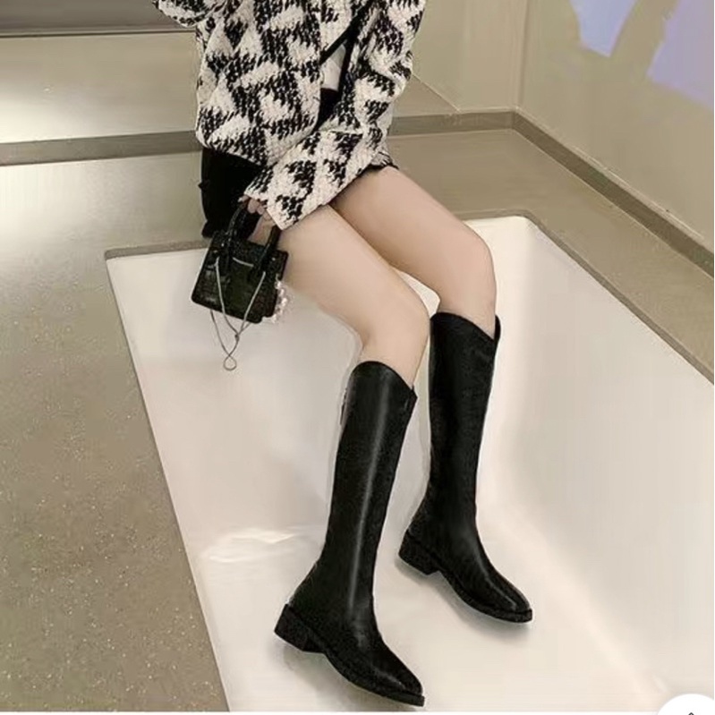 Chole G: Honey J Korea Long Boots รองเท้าบูทหนังยาว size 37-42 ส้นสูง3.5cm(SH0075)