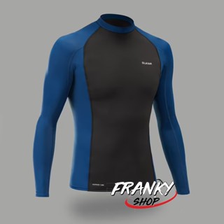 เสื้อโต้คลื่นนีโอพรีนและผ้าไลคราแขนยาวสำหรับผู้ชาย Mens Neoprene and Lycra Long Sleeve Surf Top