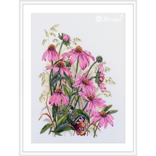 MK-124 Coneflowers ชุดปักครอสติชลิขสิทธิ์แท้ ครอสติชไม่พิมพ์ลาย แบรนด์ Merejka