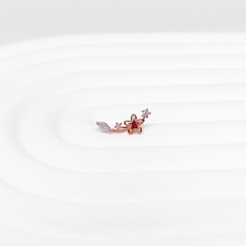 จิวหูเกาหลี ก้านแสตนเลสเกรดเครื่องมือแพทย์ Surgical Stainless Steel no.110_414 - รูปที่ 2