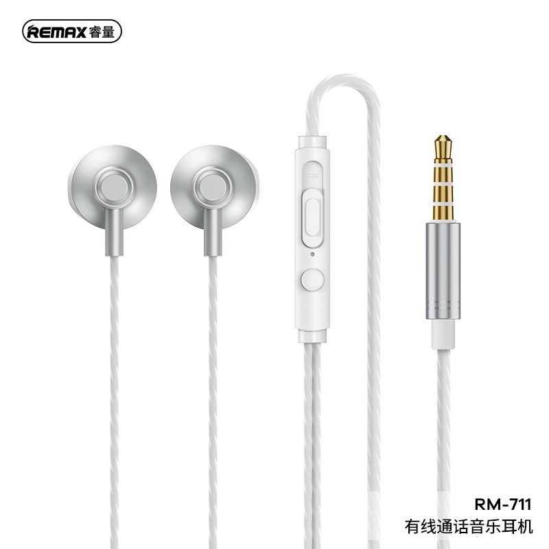 Remax RM-711 ชุดหูฟังแบบมีสาย AUX 3.5 มม.หูฟังคอมเล่นเกม หูฟังมีไมค์ หู ...