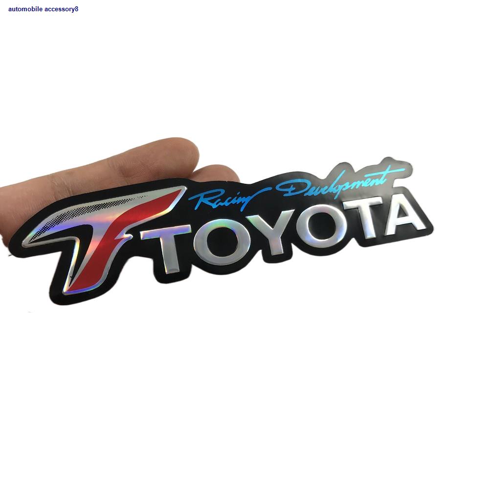 สติ๊กเกอร์ TRD Toyota Racing Japan JDM Car สติกเกอร์ 2ชิ้น 3D ตัวนูน แต่งรถ ติดรถ ติดกระจก Vios Yaris Vigo Revo Fortuner