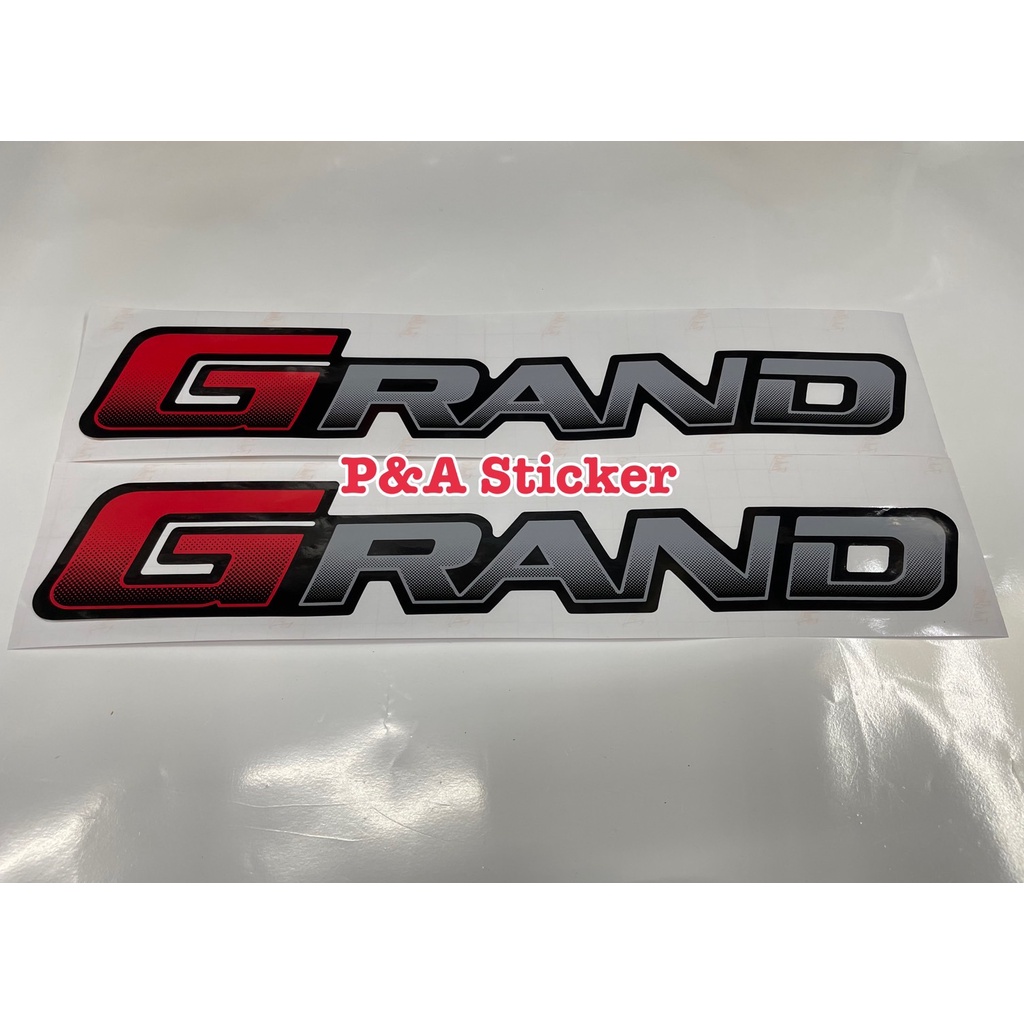 สติ๊กเกอร์ดั้งเดิม GRAND สำหรับติดข้างท้ายรถกระบะ MG Extender เทียบแท้95%