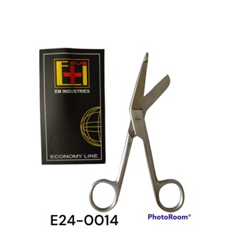 E24-0014 กรรไกรตัดผ้าก๊อซ Lister Bandage Scissor , LISTER BANDAGE SCISSOR 14CM