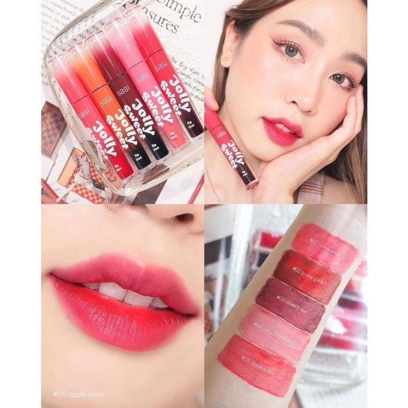 Sasi Jolly Sweet Lip Tint New ลิปทินท์สูตรน้ำเนื้อแน่น ศศิ 5 เฉดสี [3 g.] - รูปที่ 3